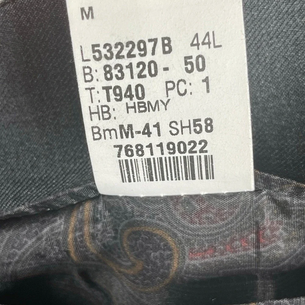 Lauren Ralph Lauren Blazer Mens 44L Charcoal‎ 100% Wool Two Button Suit Separate